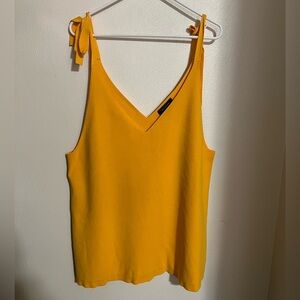 Ann Taylor Mustard V-Neck Tank Top